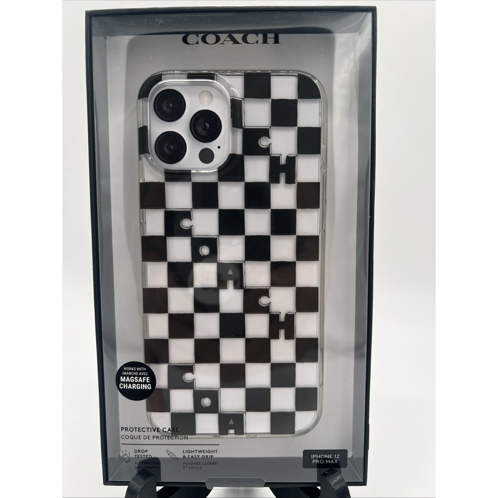 Coach New York Protective Case for Apple iPhone 12 Pro Max - Checkered‎ NIB!